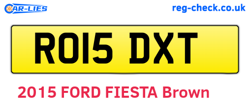 RO15DXT are the vehicle registration plates.