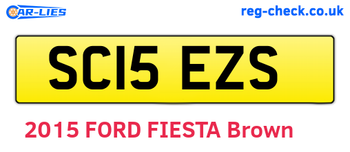 SC15EZS are the vehicle registration plates.
