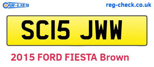 SC15JWW are the vehicle registration plates.