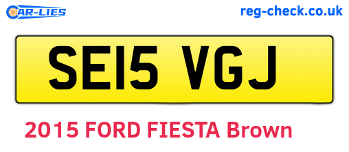 SE15VGJ are the vehicle registration plates.