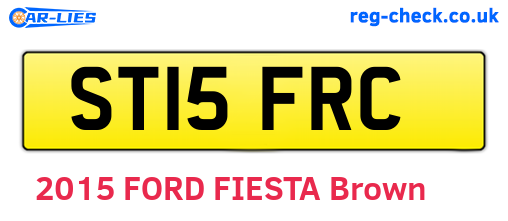 ST15FRC are the vehicle registration plates.