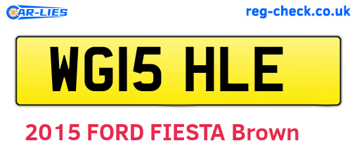 WG15HLE are the vehicle registration plates.