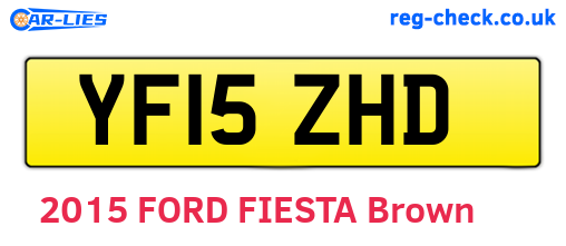 YF15ZHD are the vehicle registration plates.