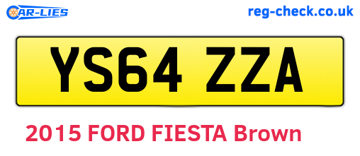 YS64ZZA are the vehicle registration plates.