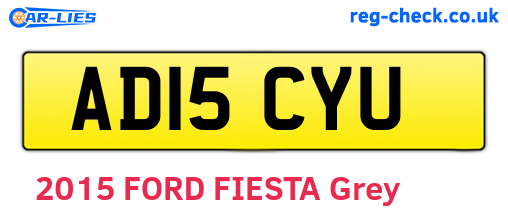 AD15CYU are the vehicle registration plates.