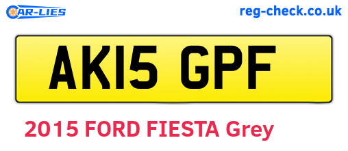 AK15GPF are the vehicle registration plates.