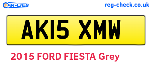 AK15XMW are the vehicle registration plates.
