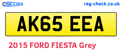 AK65EEA are the vehicle registration plates.