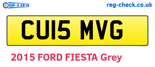 CU15MVG are the vehicle registration plates.