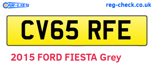 CV65RFE are the vehicle registration plates.
