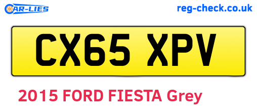 CX65XPV are the vehicle registration plates.