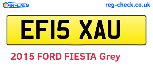 EF15XAU are the vehicle registration plates.