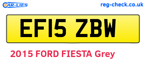 EF15ZBW are the vehicle registration plates.