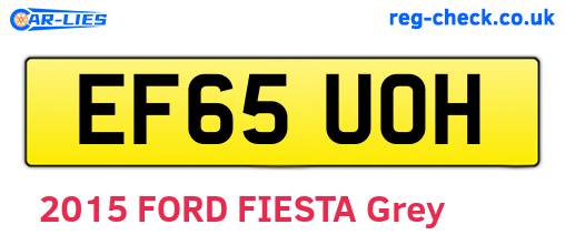 EF65UOH are the vehicle registration plates.