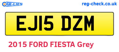 EJ15DZM are the vehicle registration plates.