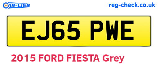 EJ65PWE are the vehicle registration plates.