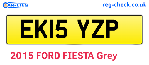 EK15YZP are the vehicle registration plates.