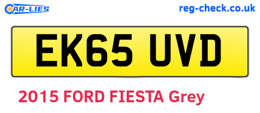 EK65UVD are the vehicle registration plates.
