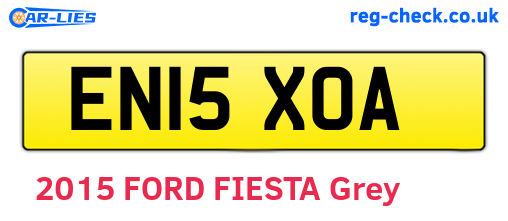 EN15XOA are the vehicle registration plates.