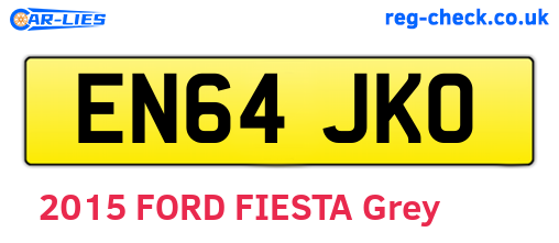 EN64JKO are the vehicle registration plates.