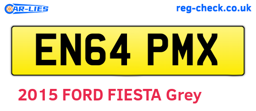 EN64PMX are the vehicle registration plates.