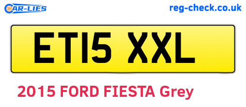 ET15XXL are the vehicle registration plates.