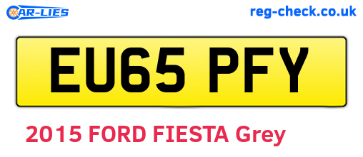 EU65PFY are the vehicle registration plates.