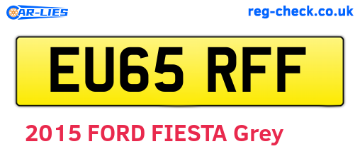 EU65RFF are the vehicle registration plates.