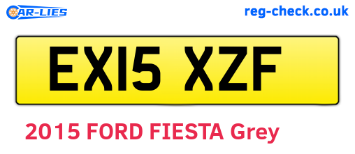 EX15XZF are the vehicle registration plates.