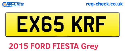 EX65KRF are the vehicle registration plates.