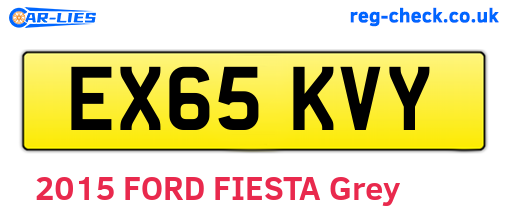 EX65KVY are the vehicle registration plates.