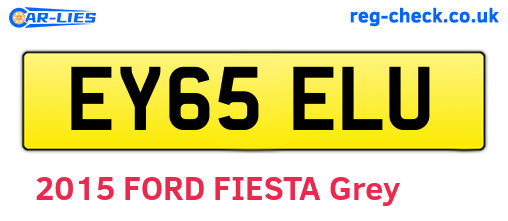 EY65ELU are the vehicle registration plates.