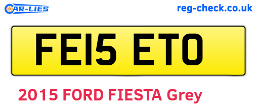 FE15ETO are the vehicle registration plates.