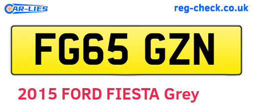 FG65GZN are the vehicle registration plates.