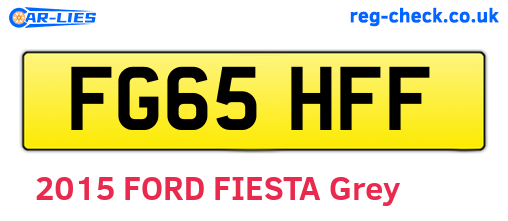 FG65HFF are the vehicle registration plates.
