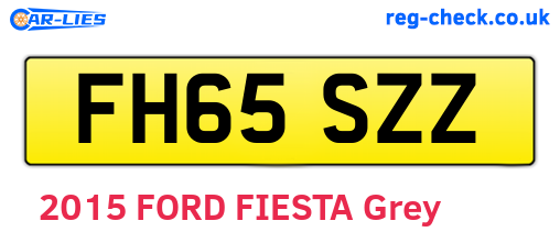 FH65SZZ are the vehicle registration plates.