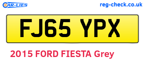 FJ65YPX are the vehicle registration plates.