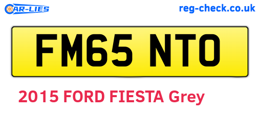 FM65NTO are the vehicle registration plates.