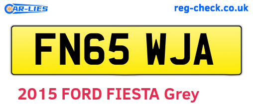 FN65WJA are the vehicle registration plates.