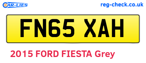 FN65XAH are the vehicle registration plates.