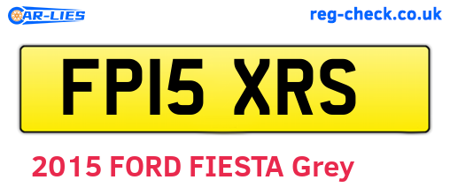 FP15XRS are the vehicle registration plates.