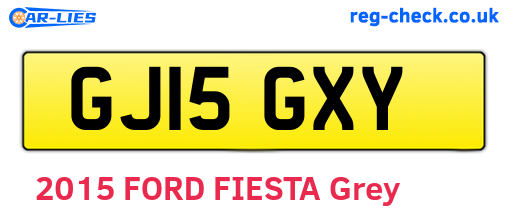 GJ15GXY are the vehicle registration plates.