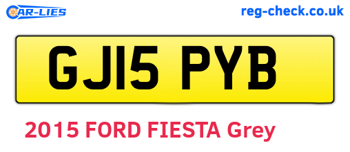 GJ15PYB are the vehicle registration plates.