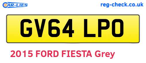 GV64LPO are the vehicle registration plates.