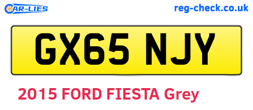 GX65NJY are the vehicle registration plates.