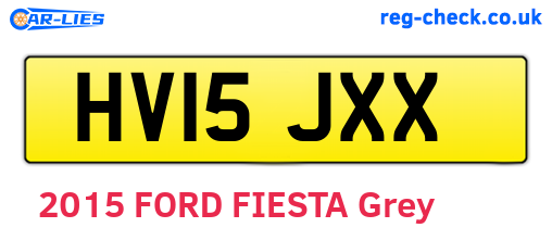 HV15JXX are the vehicle registration plates.