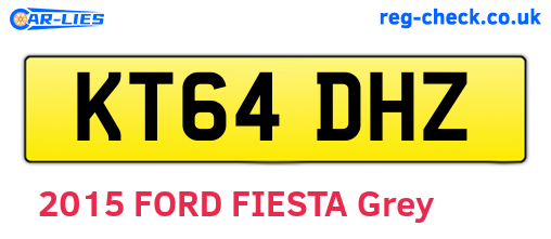 KT64DHZ are the vehicle registration plates.