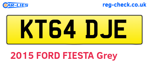 KT64DJE are the vehicle registration plates.