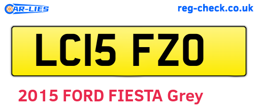 LC15FZO are the vehicle registration plates.