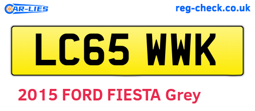 LC65WWK are the vehicle registration plates.